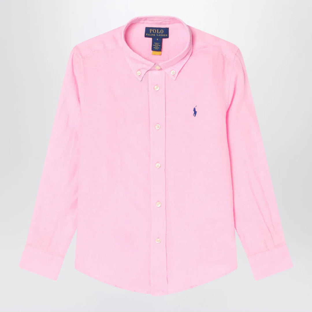 Polo Ralph Lauren - Pink linen button-down shirt Brand Shirts &amp; Tops 2