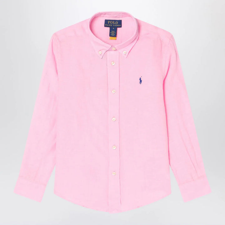 Polo Ralph Lauren - Pink linen button-down shirt Brand Shirts &amp; Tops 2