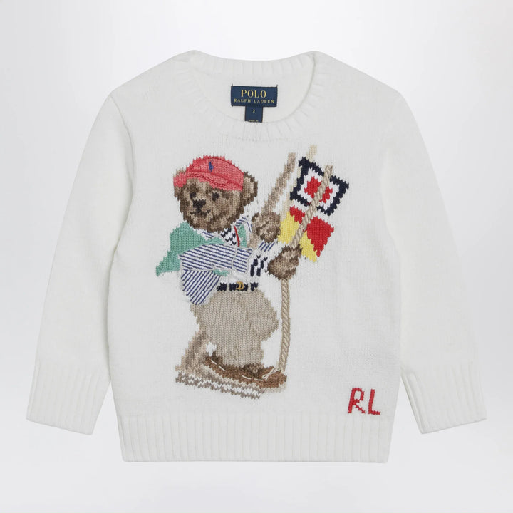 Polo Ralph Lauren - White cotton sweater with Polo Bear Brand Shirts &amp; Tops 2