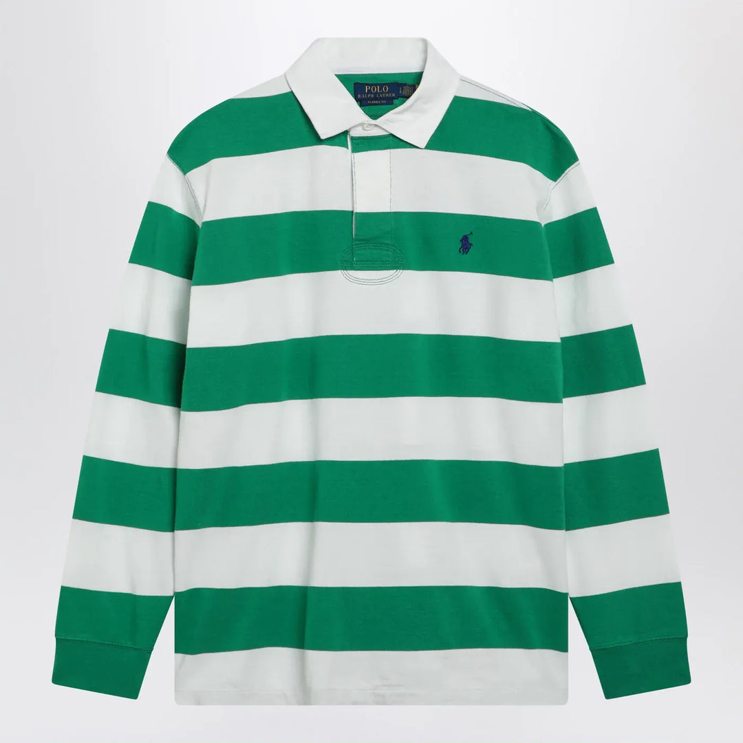 Polo Ralph Lauren - White/green striped Classic Fit polo shirt Brand Shirts &amp; Tops L