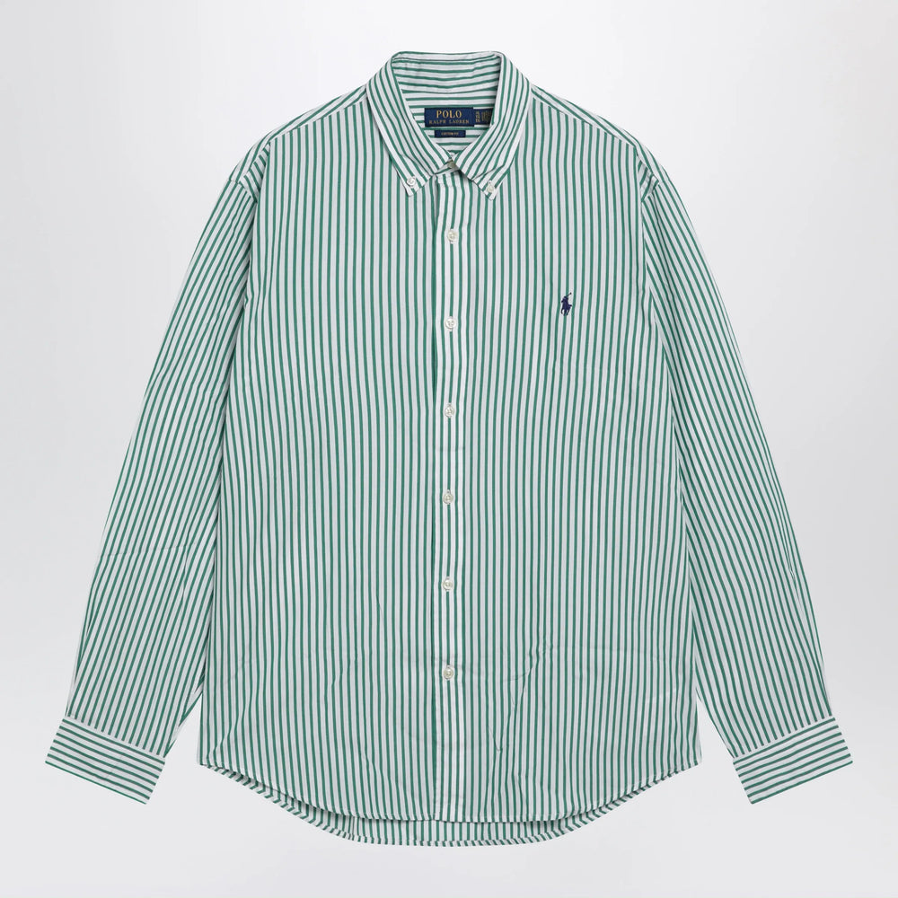 Polo Ralph Lauren - White/green striped Custom-Fit shirt Brand Shirts & Tops S