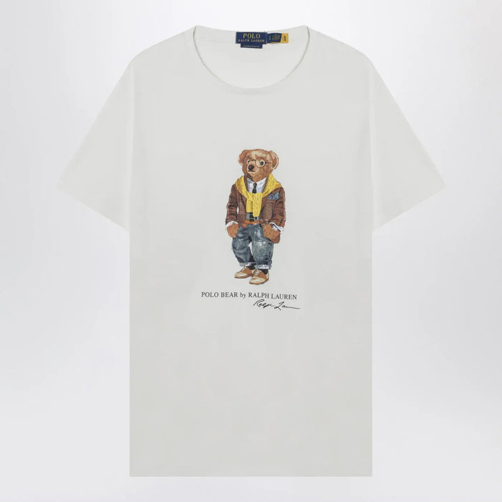 Polo Ralph Lauren - White Polo Bear T-shirt Custom Slim-Fit Brand Shirts &amp; Tops S