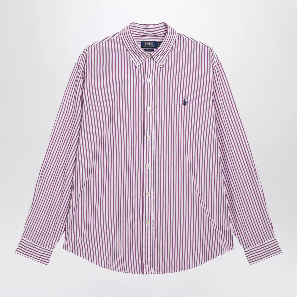 Polo Ralph Lauren - White/purple striped Custom-Fit poplin shirt Brand Shirts & Tops S