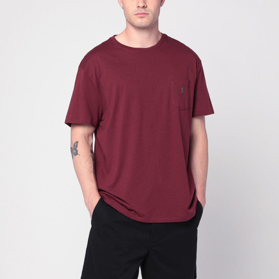 Shirts &amp; Tops M Polo Ralph Lauren - Wine red cotton T-shirt Classic-Fit Brand