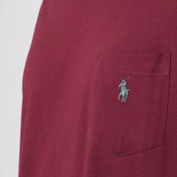 Polo Ralph Lauren - Wine red cotton T-shirt Classic-Fit Brand Shirts &amp; Tops M