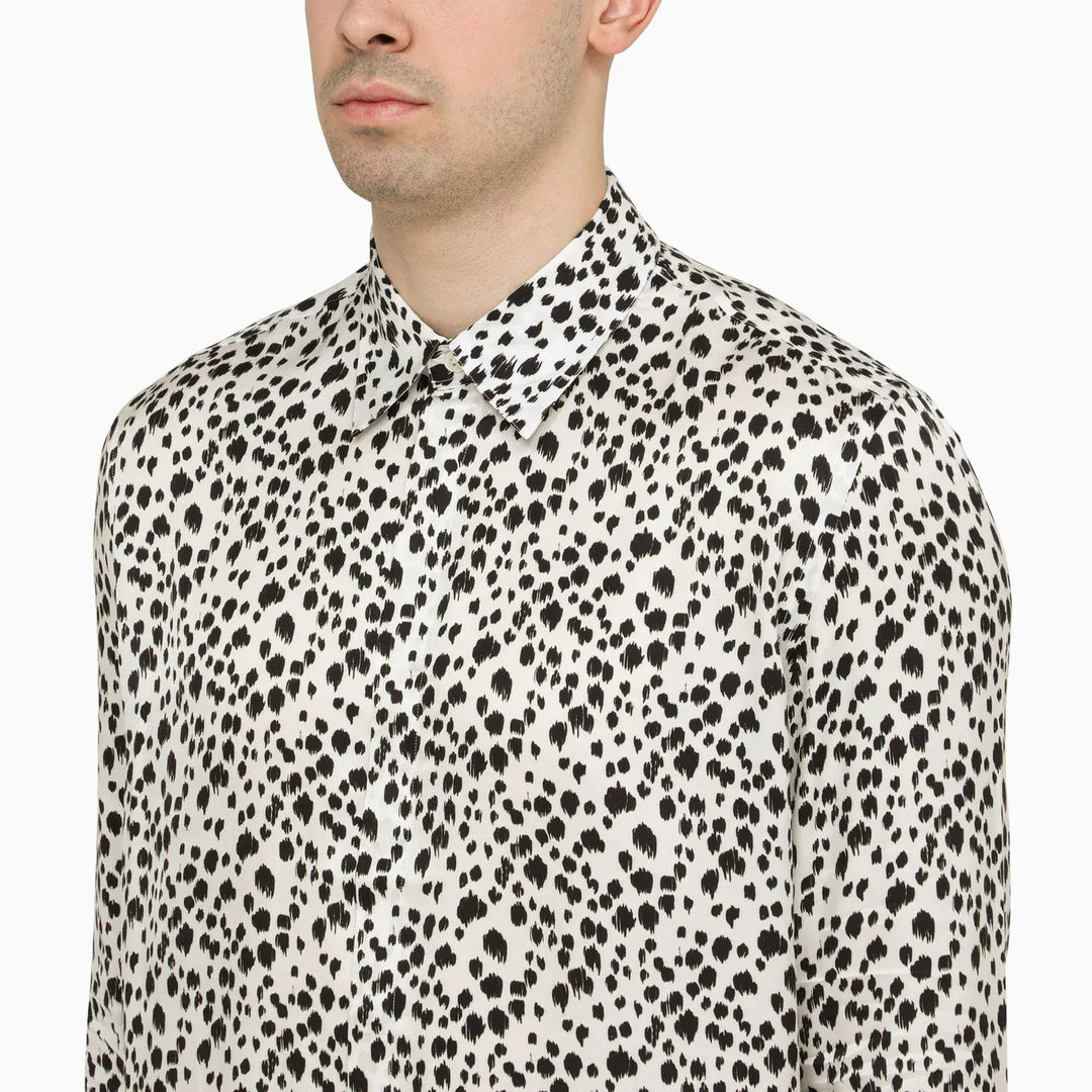 PT Torino - White viscose striped shirt Brand Shirts &amp; Tops