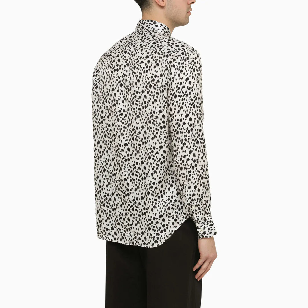 PT Torino - White viscose striped shirt Brand Shirts &amp; Tops