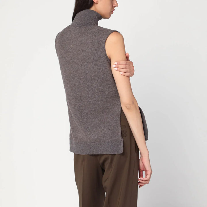Róhe - Double-layer taupe mélange sweater Brand Shirts &amp; Tops