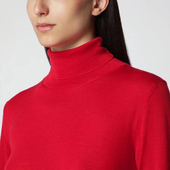 Róhe - Red Fine-Knit Wool and Cashmere Turtleneck Brand Shirts &amp; Tops