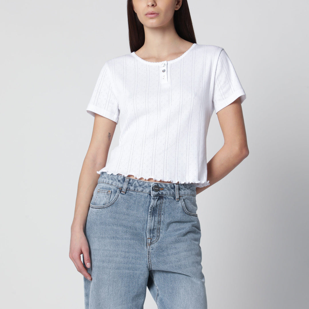 Shirts & Tops Róhe - White cropped cotton T-shirt Brand