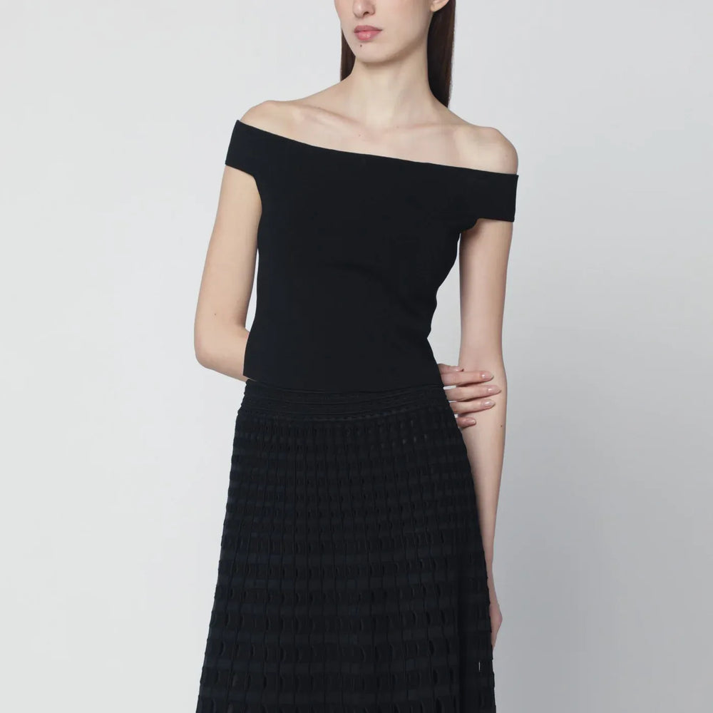 SIMKHAI - Black rayon-blend top Brand Shirts & Tops M