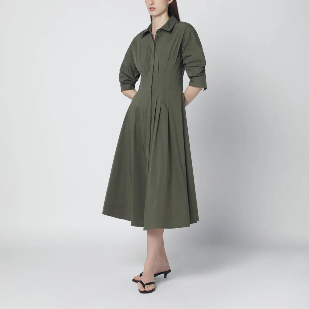 SIMKHAI - Military green midi shirt dress Brand Shirts &amp; Tops L