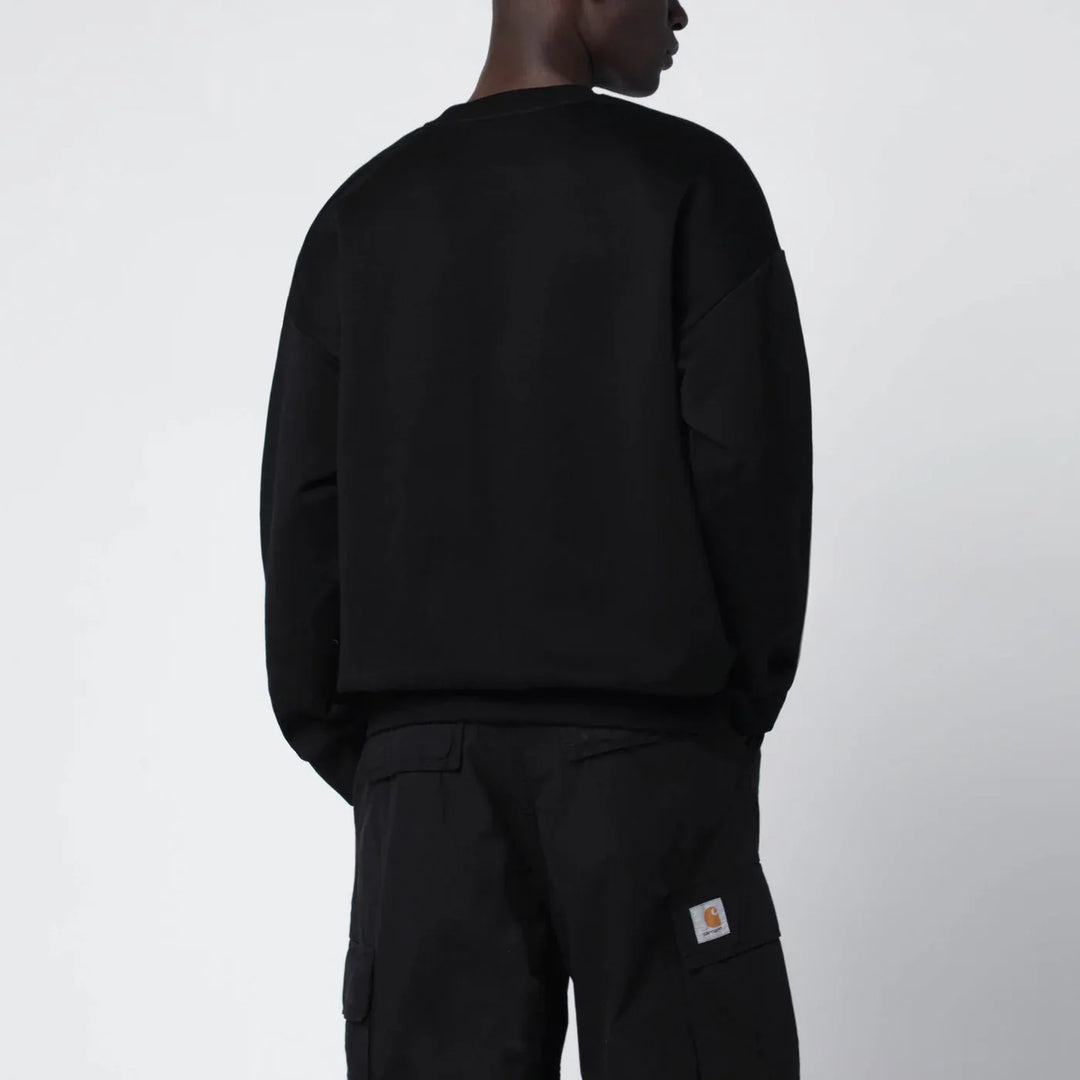 TATRAS - Black cotton sweatshirt with embroidered logo Brand Shirts &amp; Tops 4