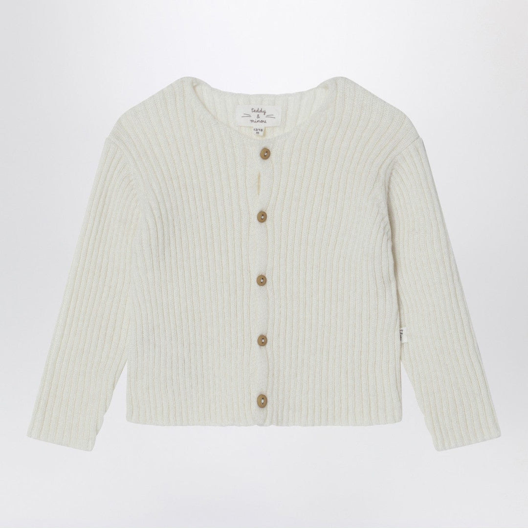 Shirts &amp; Tops 12/18M Teddy &amp; Minou - Milk-white wool-blend cardigan Brand
