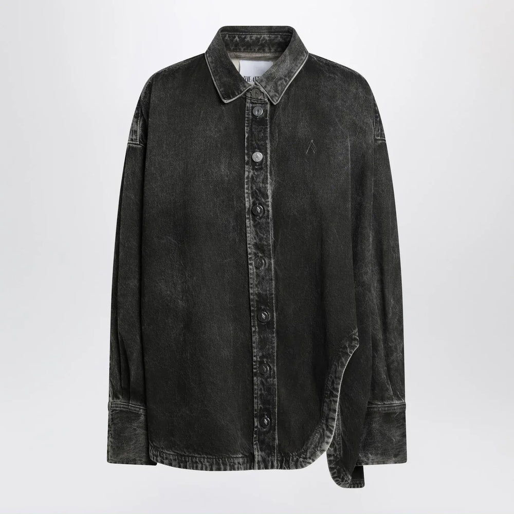 The Attico - Black washed denim shirt Brand Shirts & Tops 42  IT