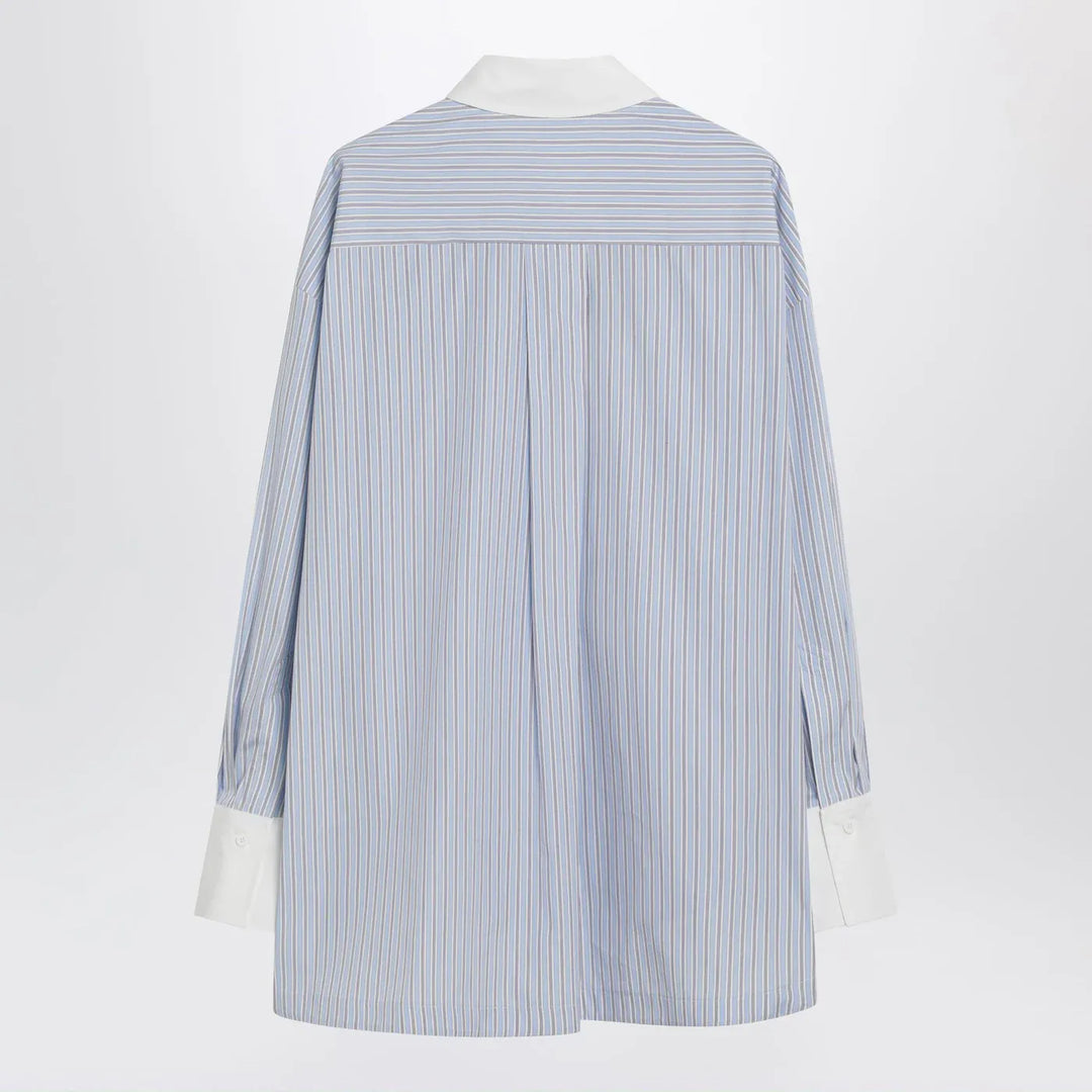 The Attico - Light blue/white striped shirt Brand Shirts &amp; Tops 42  IT