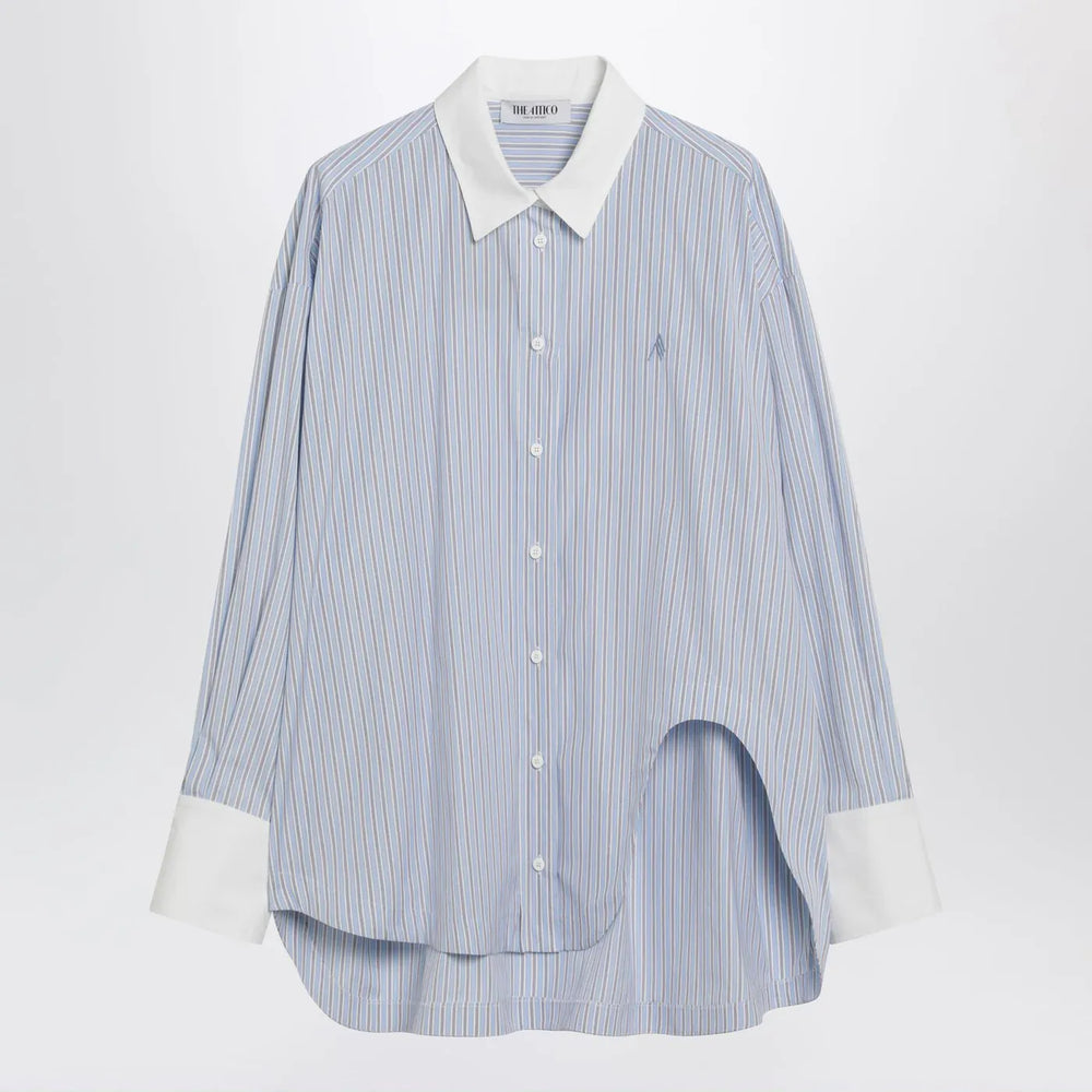 The Attico - Light blue/white striped shirt Brand Shirts & Tops 42  IT