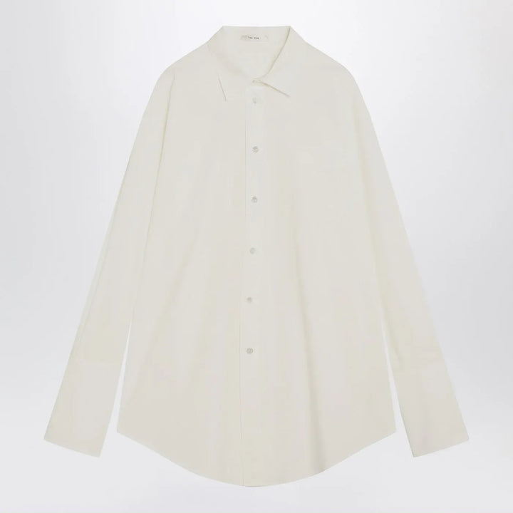 The Row - White Ment cotton shirt Brand Shirts &amp; Tops 4 US