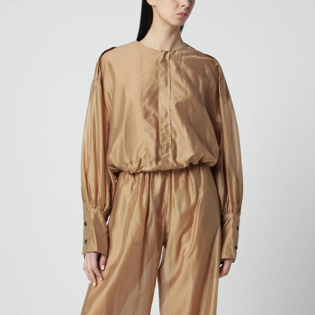 TheLatest - Lightweight muslin blouse in nude Brand Shirts &amp; Tops M