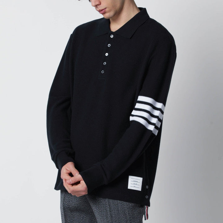 Shirts &amp; Tops Thom Browne - Navy blue cotton polo shirt Brand