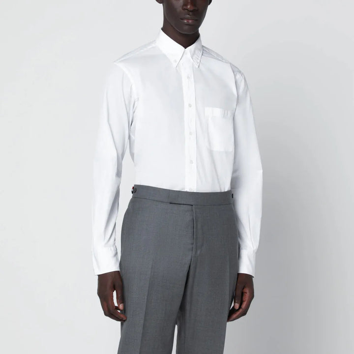 Thom Browne - White button-down cotton shirt Brand Shirts &amp; Tops 2