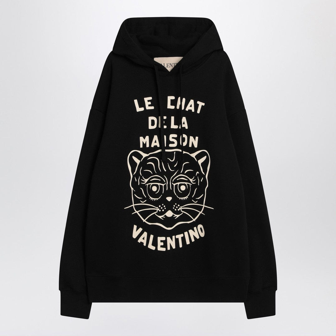 Shirts &amp; Tops Valentino - Black sweatshirt with Le Chat de la Maison patch Brand