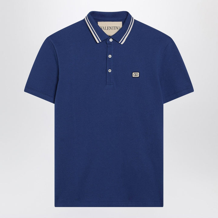 Shirts &amp; Tops Valentino - Blue polo shirt with Vlogo patch Brand