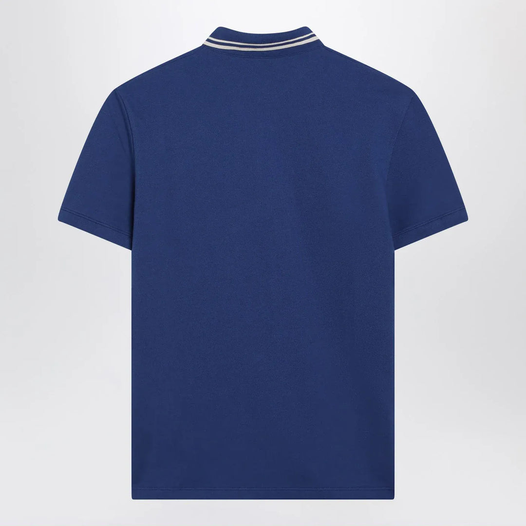 Valentino - Blue polo shirt with Vlogo patch Brand Shirts &amp; Tops