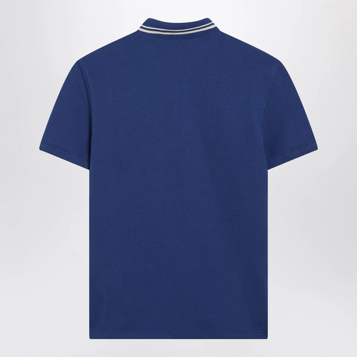 Valentino - Blue polo shirt with Vlogo patch Brand Shirts &amp; Tops