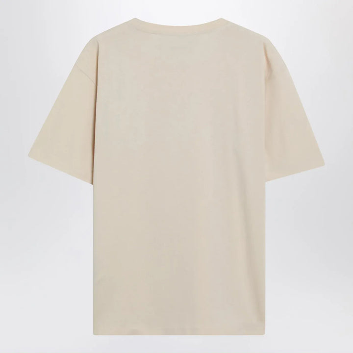 Valentino - Butter-colored “Made In Valentino” T-shirt Brand Shirts &amp; Tops