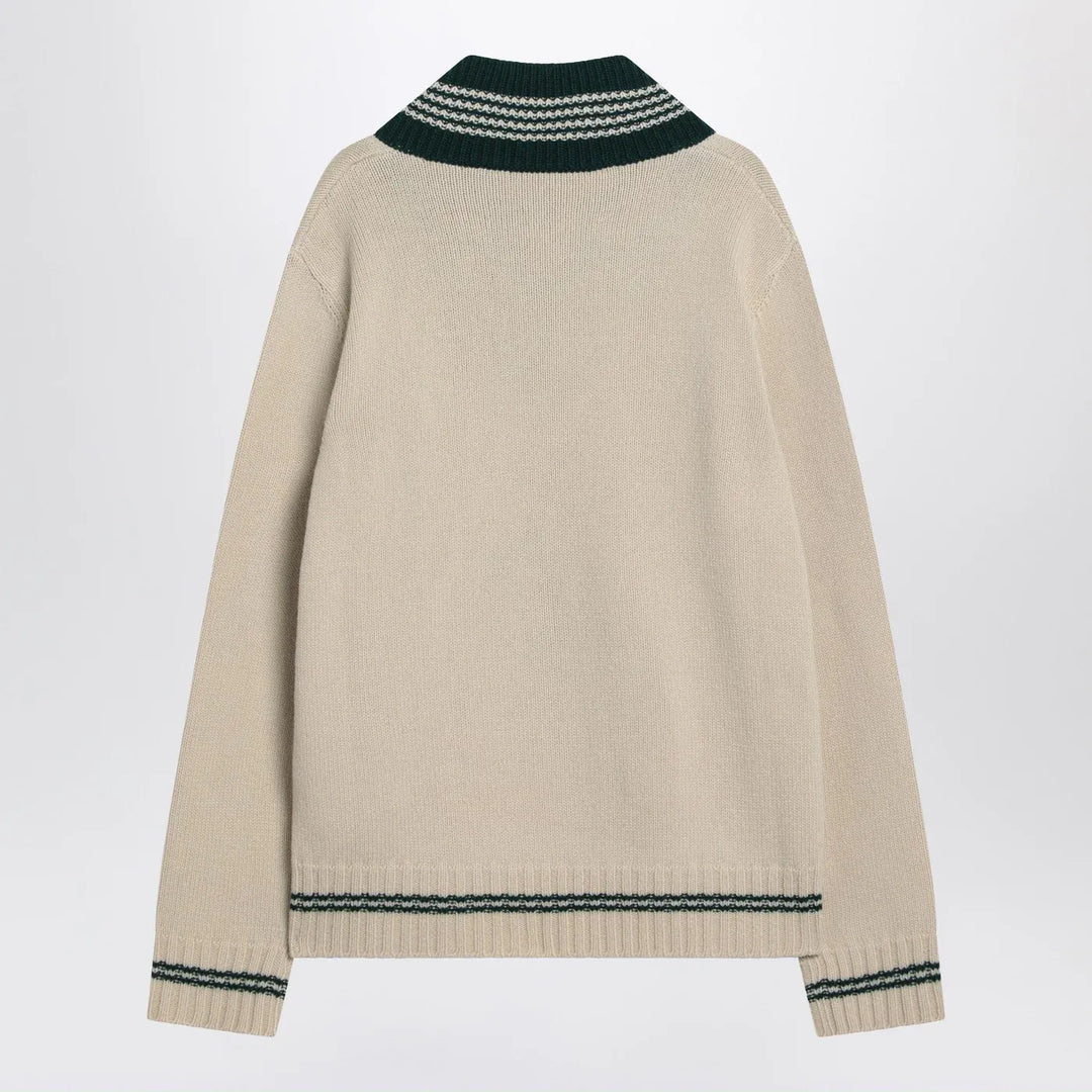 Valentino - Butter-coloured sweater with Le Chien de la Maison embroidery Brand Shirts &amp; Tops