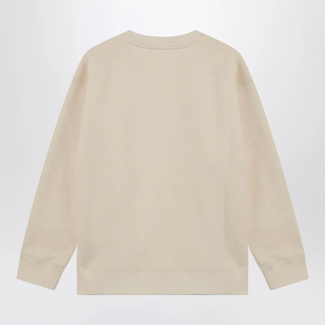 Valentino - Ivory cotton sweatshirt with Chez Valentino floral motif Brand Shirts &amp; Tops