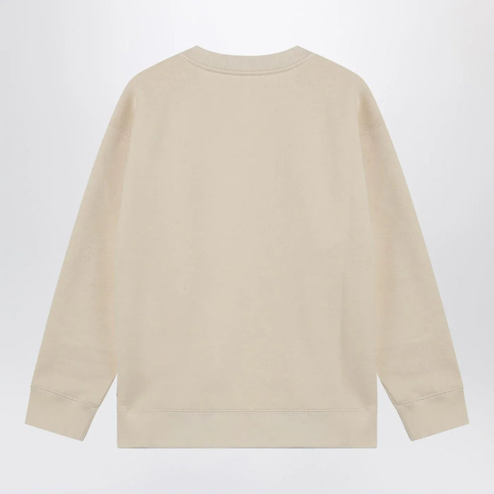 Valentino - Ivory cotton sweatshirt with Chez Valentino floral motif Brand Shirts &amp; Tops