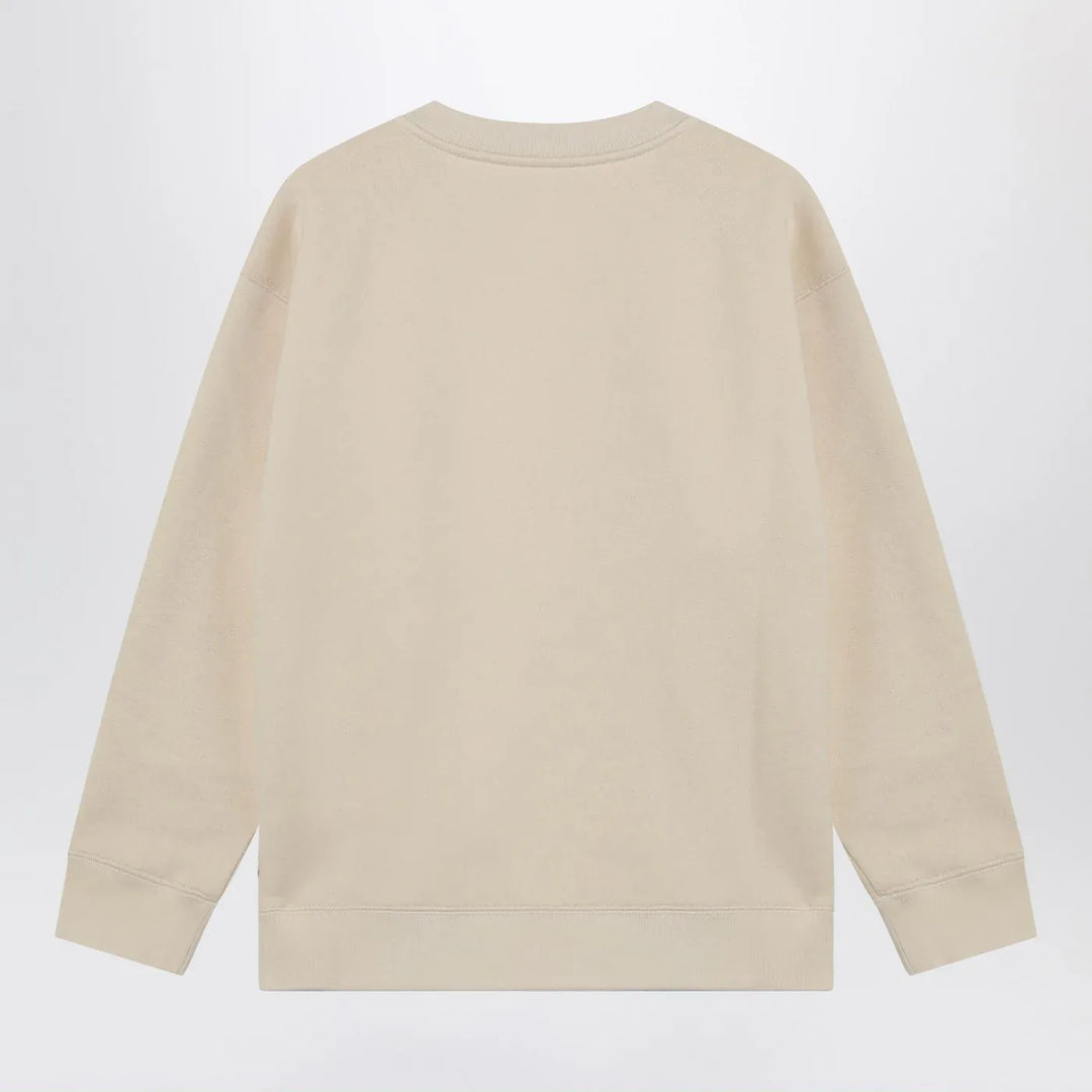 Valentino - Ivory cotton sweatshirt with Chez Valentino floral motif Brand Shirts &amp; Tops
