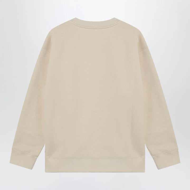 Valentino - Ivory cotton sweatshirt with Chez Valentino floral motif Brand Shirts &amp; Tops