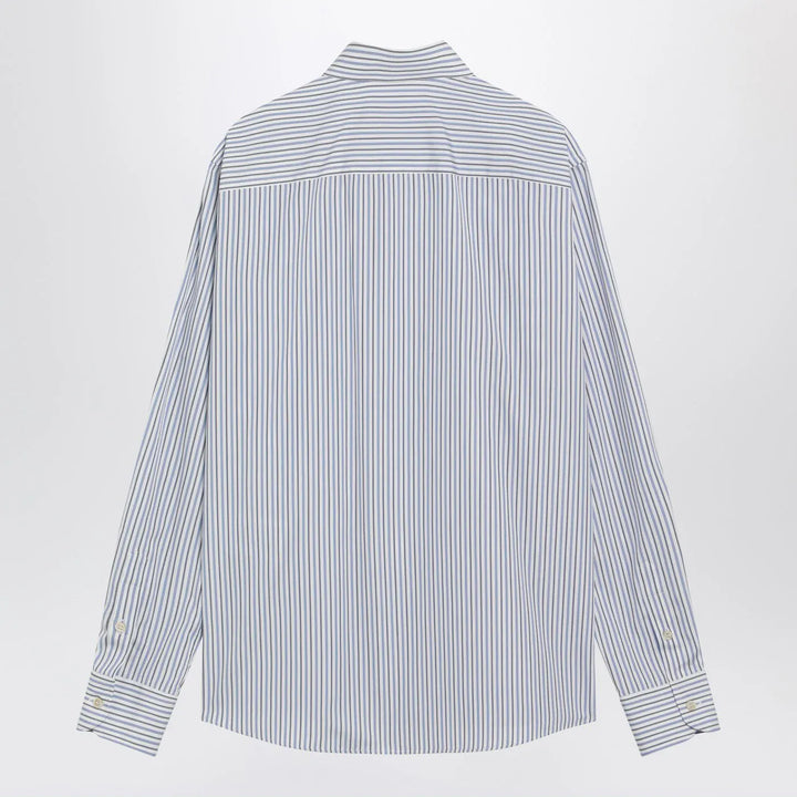Valentino - Ivory shirt with light blue and blue stripes Brand Shirts &amp; Tops
