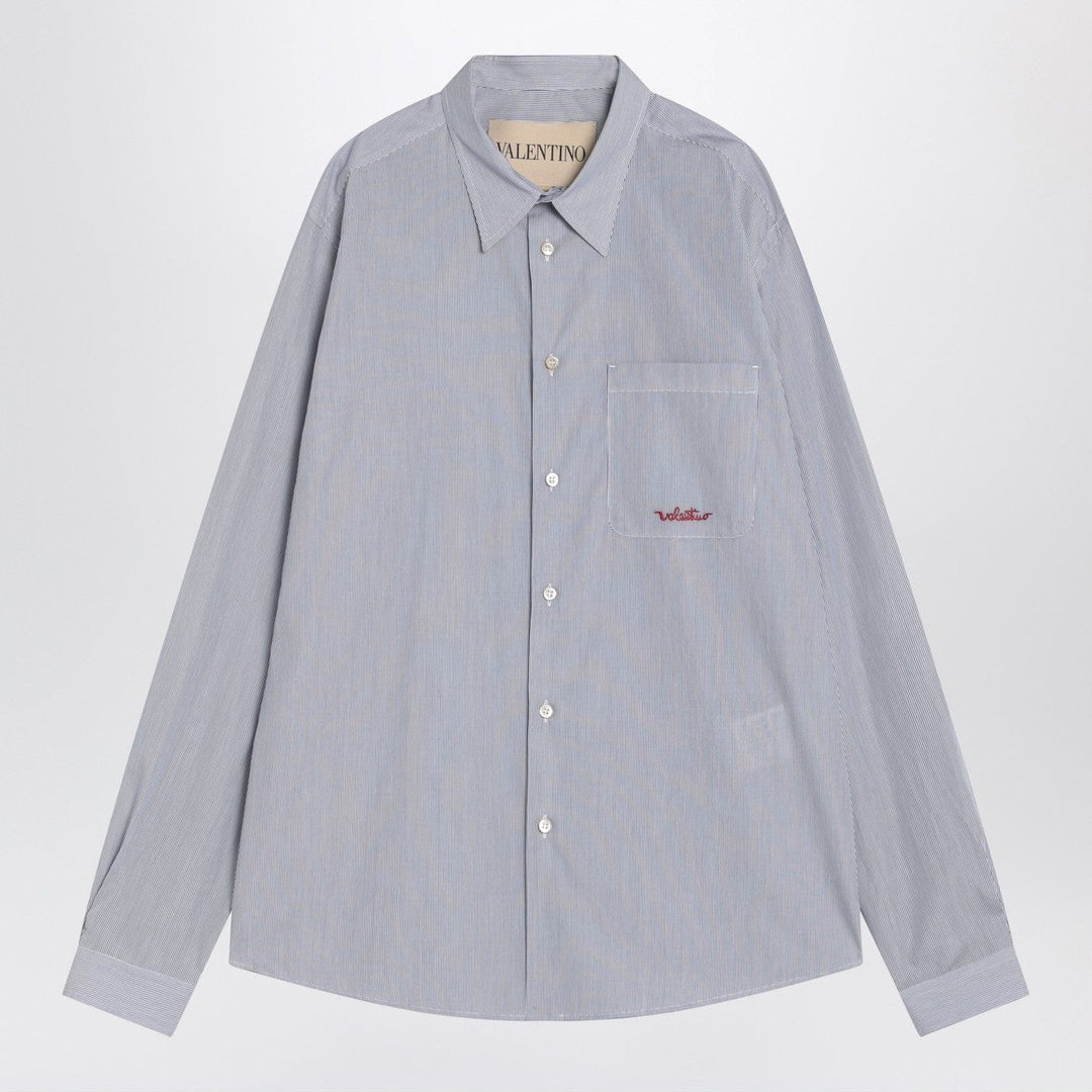 Shirts &amp; Tops Valentino - Light blue cotton shirt with logo Brand