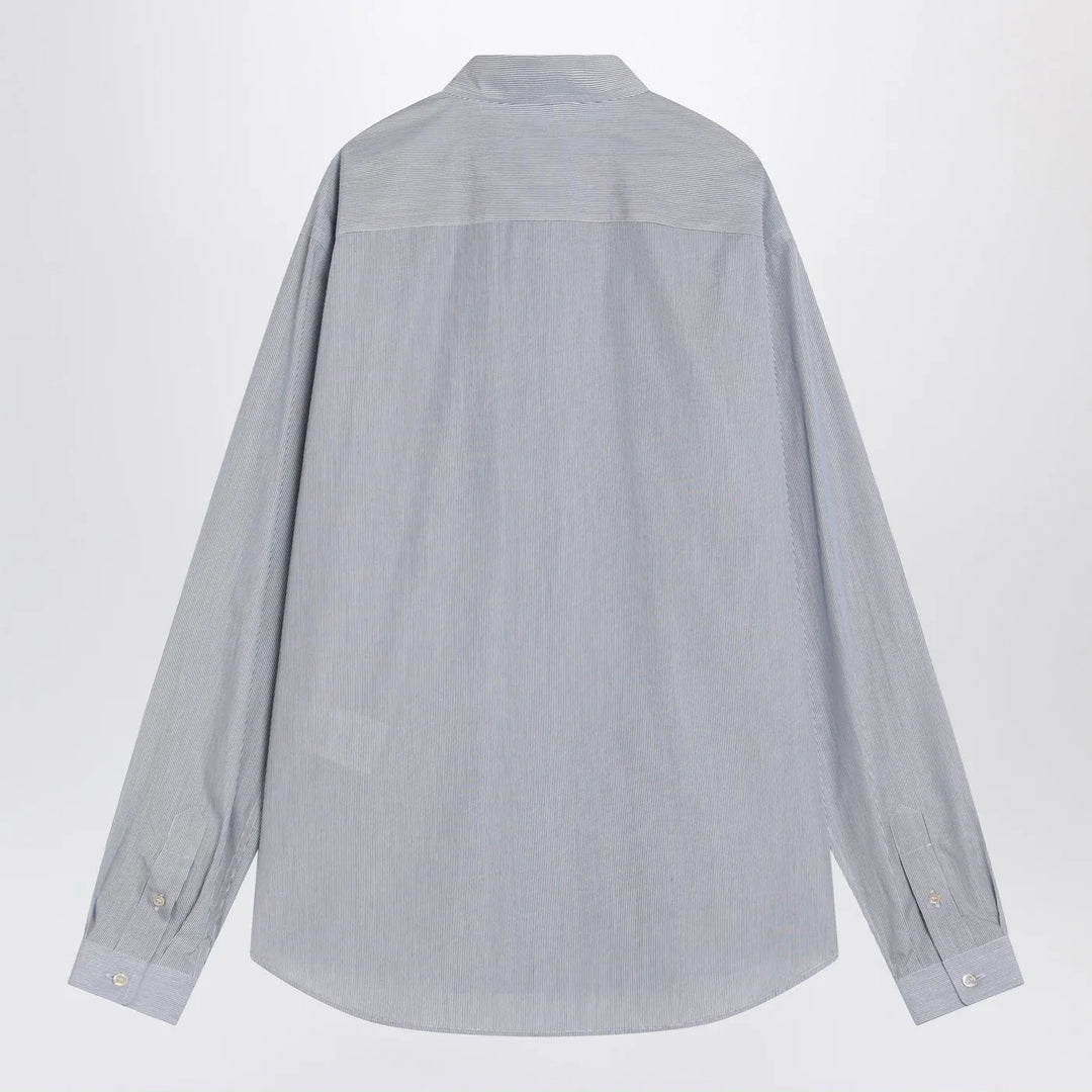 Valentino - Light blue cotton shirt with logo Brand Shirts &amp; Tops