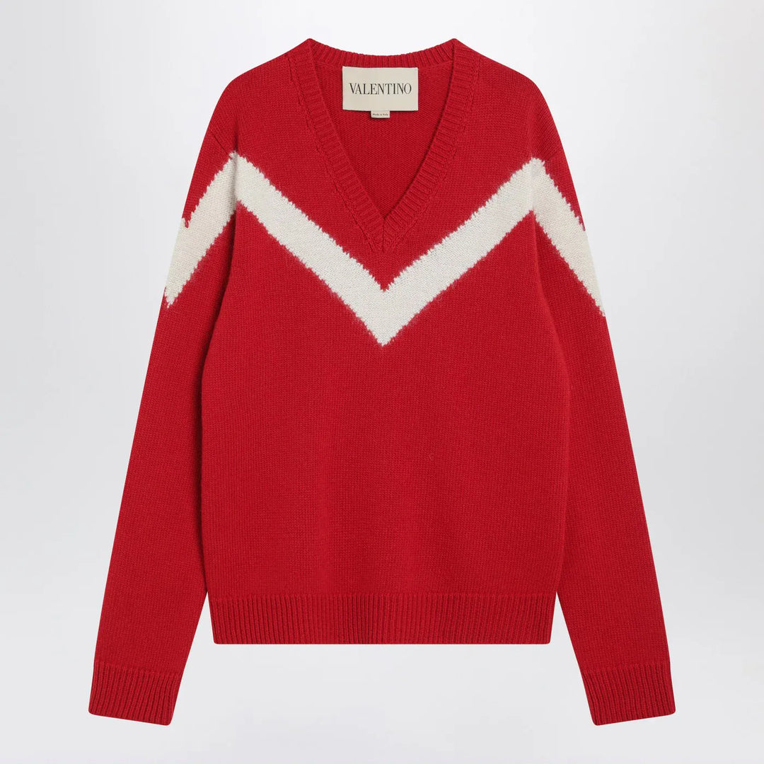 Valentino - Red sweater with Vlogo on bow Brand Shirts &amp; Tops L