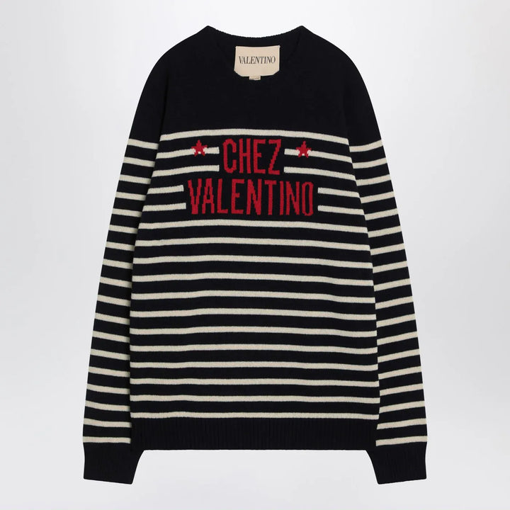 Valentino - Sweater with jacquard pattern Chez Valentino Brand Shirts &amp; Tops L