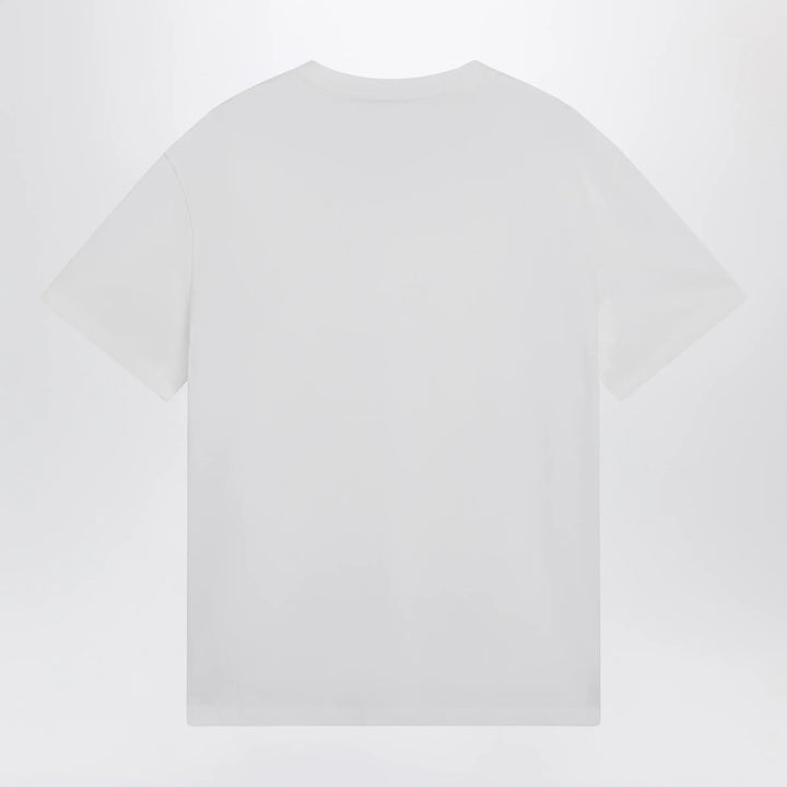 Valentino - White cotton T-shirt with VGold Brand Shirts &amp; Tops