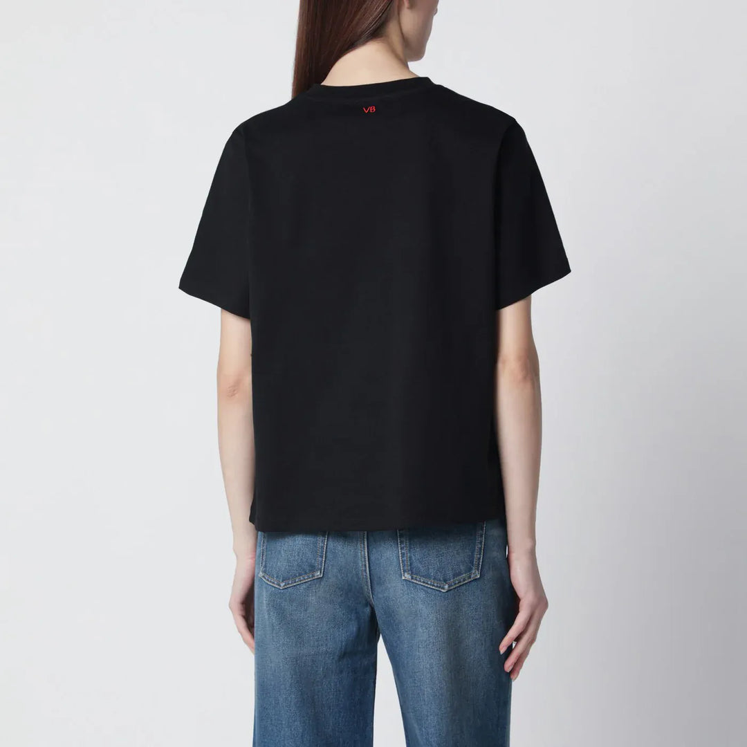 Victoria Beckham - Black cotton “Who the F*** is Victoria Beckham” T-shirt Brand Shirts &amp; Tops