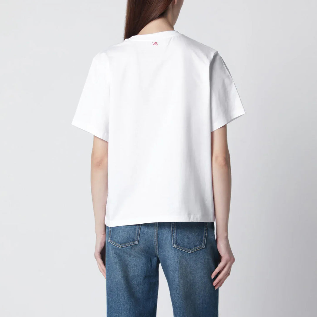 Victoria Beckham - White cotton “It’s Fine” T-shirt Brand Shirts &amp; Tops