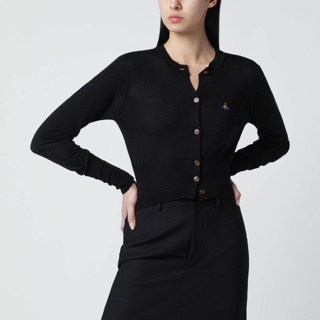 Shirts & Tops Vivienne Westwood - Black cropped wool and silk cardigan Brand