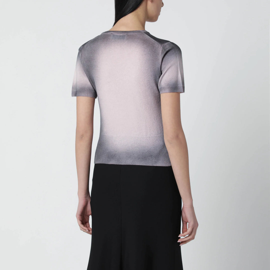 Vivienne Westwood - Pink/black dégradé-effect knit top Brand Shirts &amp; Tops