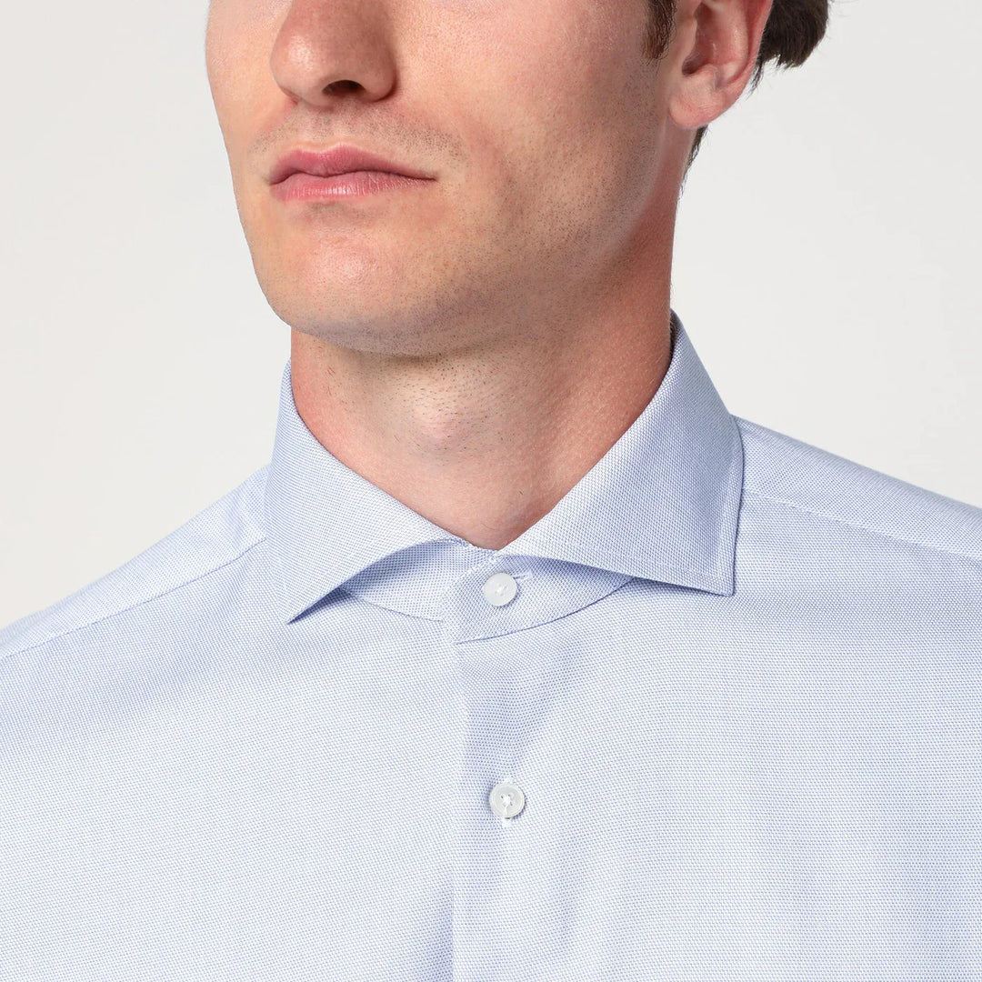 XACUS - Light blue Travel cotton shirt Brand Shirts &amp; Tops
