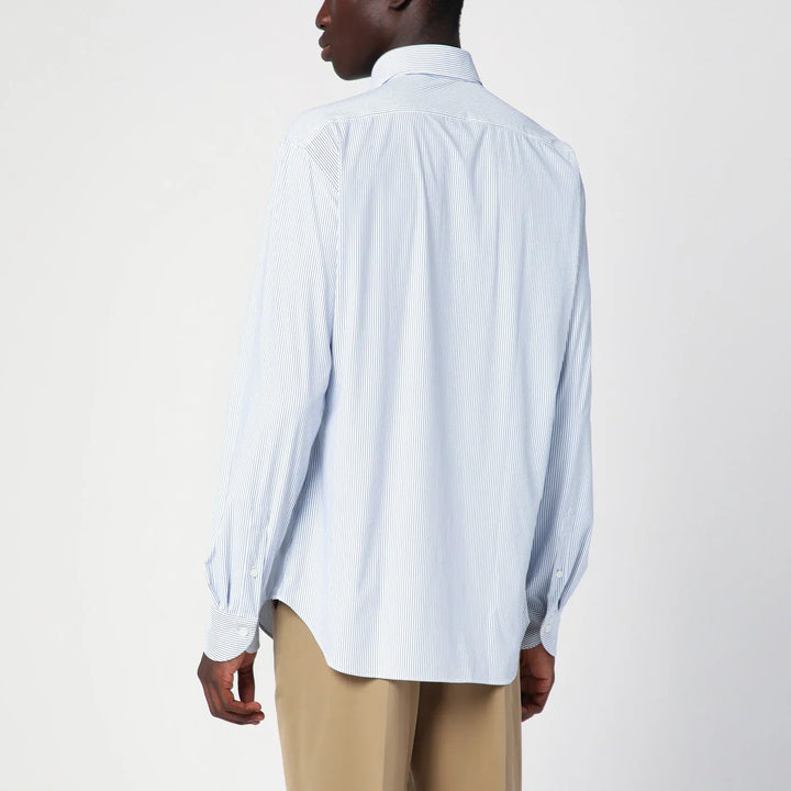 XACUS - Striped blue poplin Active shirt Brand Shirts &amp; Tops 43