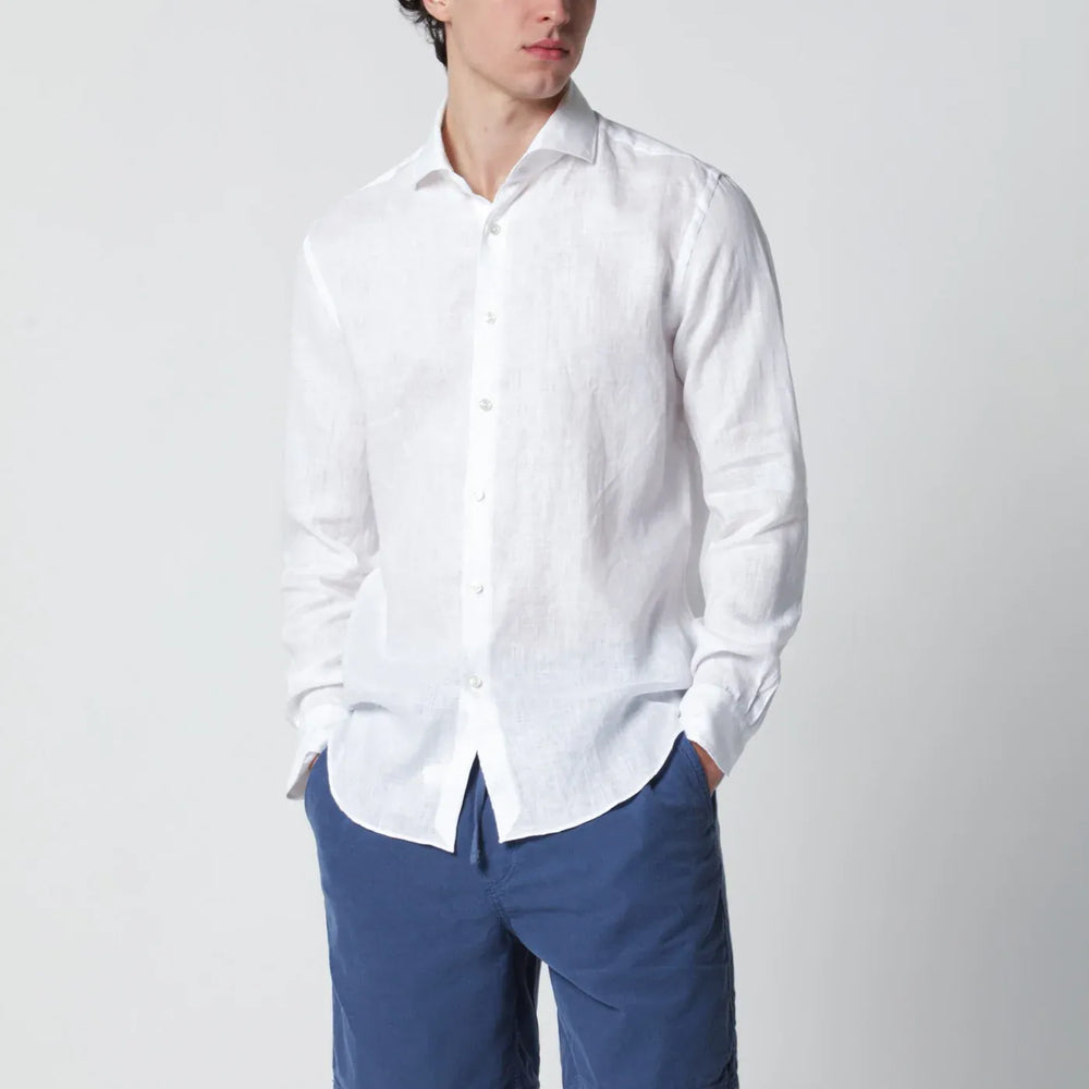 XACUS - Tailor Fit linen shirt white Brand Shirts & Tops 39