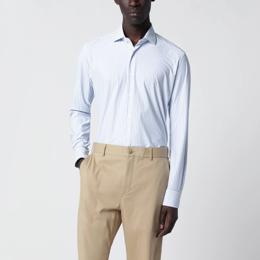 XACUS - White Active Striped Tailor Fit Shirt Brand Shirts & Tops 39