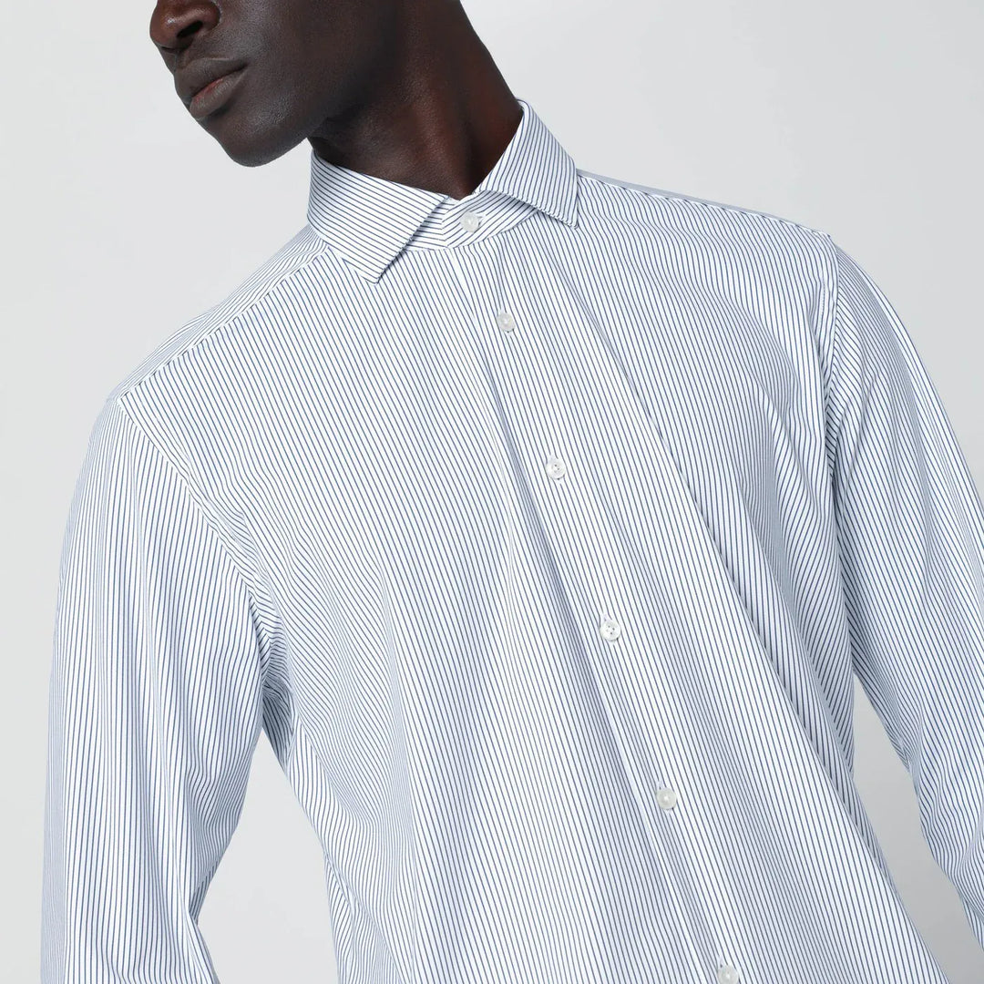 XACUS - White striped Tailor Fit shirt Brand Shirts &amp; Tops